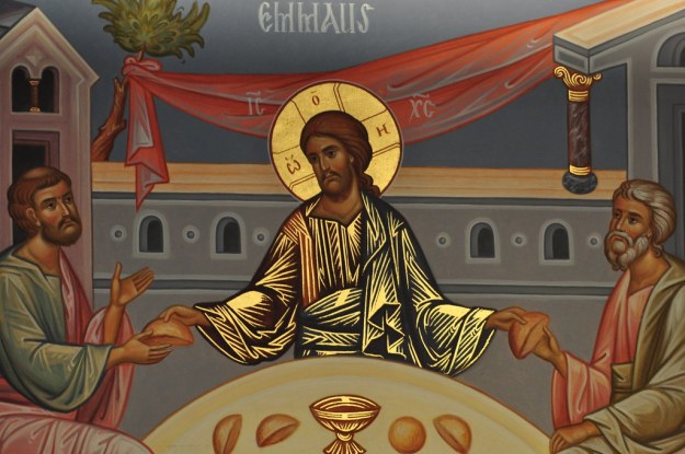 Jesus breaking bread